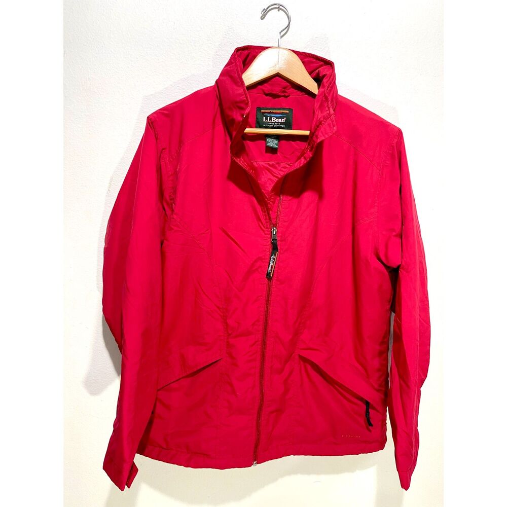 L.L.Bean Jacket insulated outdoor outfitter red winter holidays colorful women L